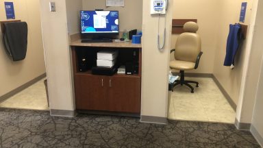Dental Office, sensors light installed hing up Sensors